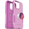 image:imageOtterBox Bundle iPhone 15 Pro MAX Only Commuter Series Case  Run Wildflower  PopSockets PopGrip  Plum Stripe Slim amp Tough PocketFriendly with Port Protection PopGrip IncludedPink