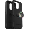 image:imageOtterBox Bundle iPhone 15 Pro Only Commuter Series Case  Black  PopSockets PopGrip Electric Oil Slick Slim amp Tough PocketFriendly with Port Protection PopGrip Included