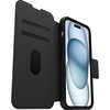 image:imageOtterBox iPhone 15 Plus Only Strada Folio Series Case  Shadow Black Card Holder Snaps to MagSafe Genuine Leather PocketFriendly Folio case Ships in polybag