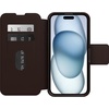 image:imageOtterBox iPhone 15 Plus and iPhone 14 Plus Strada Folio Series Case  Espresso Brown Card Holder Snaps to MagSafe Genuine Leather PocketFriendly Folio case