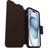 image:imageOtterBox iPhone 15 Plus and iPhone 14 Plus Strada Folio Series Case  Espresso Brown Card Holder Snaps to MagSafe Genuine Leather PocketFriendly Folio case