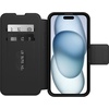 image:imageOtterBox iPhone 15 Plus and iPhone 14 Plus Strada Folio Series Case  Shadow Black Card Holder Snaps to MagSafe Genuine Leather PocketFriendly Folio case