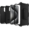 image:imageOtterBox iPhone 15 Pro MAX Only Defender Series Case  BLACK screenless rugged amp durable with port protection includes holster clip kickstand ships in polybag ideal for business customers