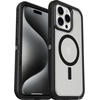 image:imageOtterBox iPhone 15 Pro MAX Only Defender Series XT Clear Case  Dark Side BlackClear screenless Rugged Snaps to MagSafe Lanyard Attachment