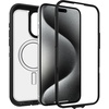 image:imageOtterBox iPhone 15 Pro MAX Only Defender Series XT Clear Case  Dark Side BlackClear screenless Rugged Snaps to MagSafe Lanyard Attachment