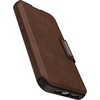 image:imageOtterBox iPhone 15 Pro MAX Only Strada Folio Series Case  Espresso Brown Card Holder Snaps to MagSafe Genuine Leather PocketFriendly Folio case