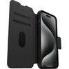 image:imageOtterBox iPhone 15 Pro MAX Only Strada Folio Series Case  SHADOW Black card holder snaps to MagSafe genuine leather pocketfriendly folio case ships in polybag