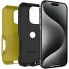 image:imageOtterBox iPhone 15 Pro Only Commuter Series Case  Black Slim amp Tough PocketFriendly with Port ProtectionYellow  Black
