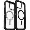 image:imageOtterBox iPhone 17e 16e 15 14 amp 13 Defender Series XT Clear Case  Dark Side BlackClear Screenless Rugged Snaps on MagSafe PressureFitted DualLayer iPhone CaseDark Side