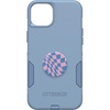 image:imageBundle OtterBox iPhone 15 Plus and iPhone 14 Plus Commuter Series Case  CRISP DENIM  PopSockets PopGrip  WAVY CHECKER slim amp tough pocketfriendly with port protection PopGrip included