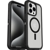 image:imageOtterBox iPhone 15 Pro MAX Only Defender Series XT Clear Case  DARK SIDE BlackClear screenless rugged  snaps to MagSafe lanyard attachment ships in polybag ideal for business customersBlackClear