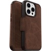 image:imageOtterBox iPhone 15 Pro Only Strada Folio Series Case  Espresso Brown Card Holder Snaps to MagSafe Genuine Leather PocketFriendly Folio caseBrown