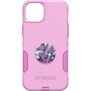 image:imageBundle OtterBox iPhone 15 Plus and iPhone 14 Plus Commuter Series Case  RUN WILDFLOWER  PopSockets PopGrip  FLUTTERBY slim amp tough pocketfriendly with port protection PopGrip included