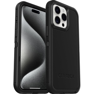 image:imageOtterBox iPhone 15 Pro MAX Only Defender Series XT Clear Case  DARK SIDE BlackClear screenless rugged  snaps to MagSafe lanyard attachment ships in polybag ideal for business customersBlack