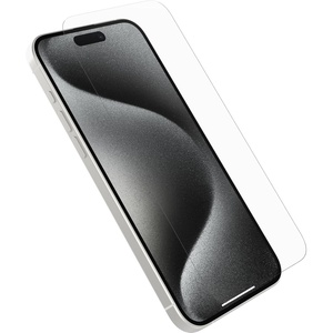 image:imageOtterBox iPhone 15 Pro MAX Only Premium Glass Scratch Protection Flawless Touch Response Fingerprint Resistant Easy Installation ships in polybag ideal for business customers