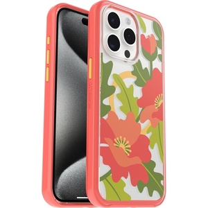 image:imageOtterBox iPhone 15 Pro MAX Only Symmetry Series Case  Arizona Sunrise Blue Snaps to MagSafe UltraSleek Raised Edges Protect Camera amp ScreenQuilted Poppies