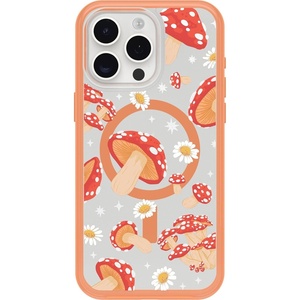 image:imageOtterBox iPhone 15 Pro MAX Only Symmetry Series Clear Case  Fungi Orange Snaps to MagSafe UltraSleek Raised Edges Protect Camera amp Screen