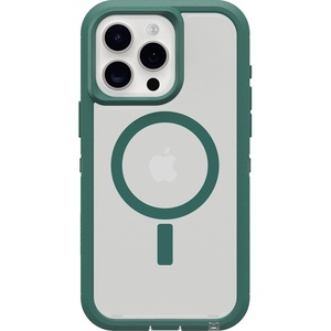 image:imageOtterBox iPhone 15 Pro Max Defender Series XT Clear Case  Velvet Evergreen Clear Screenless Rugged Snaps to MagSage Lanyard Attachment PressureFitted DualLayer iPhone Case