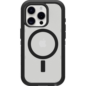 image:imageOtterBox iPhone 15 Pro Only Defender Series XT Case  BLACK screenless rugged snaps to MagSafe lanyard attachment ships in polybag ideal for business customersDark Side
