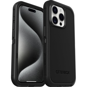 image:imageOtterBox iPhone 15 Pro Only Defender Series XT Case  BLACK screenless rugged snaps to MagSafe lanyard attachment ships in polybag ideal for business customersBlack