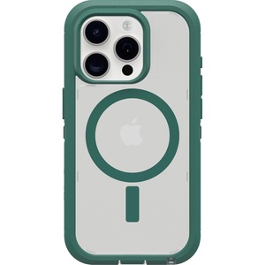 image:imageOtterBox iPhone 15 Pro Only Defender Series XT Clear Case  Mountain Frost Clear screenless Rugged Snaps to MagSafe Lanyard AttachmentVelvet Evergreen