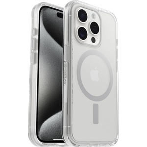 image:imageOtterBox iPhone 15 Pro Only Symmetry Series Clear Case  Clear snaps to MagSafe ultrasleek raised edges protect camera amp screen ships in polybag ideal for business customersClear