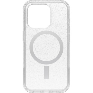 image:imageOtterBox iPhone 15 Pro Only Symmetry Series Clear Case  Stardust ClearSilver Snaps to MagSafe UltraSleek Raised Edges Protect Camera amp Screen