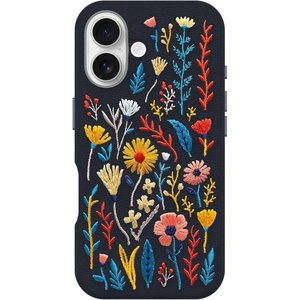 image:imageOtterBox iPhone 16 Symmetry Series Cactus Leather for MagSafe  Noir Ash Black  UltraThin Sleek iPhone Case Premium iPhone Case MagSafe CompatibleEnchanted Garden Blue