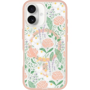image:imageOtterBox iPhone 16 Symmetry Series Clear Case  Floral Romance Blue  UltraThin Sleek iPhone Case Floral iPhone CaseNew Peachy Bloom