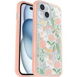 image:imageOtterBox iPhone 16e 15 14 amp 13 Symmetry Series Case  BLUETIFUL Blue Snaps to MagSafe UltraSleek Raised Edges Protect Camera amp ScreenPeachy Bloom