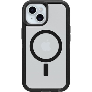 image:imageOtterBox iPhone 17e 16e 15 14 amp 13 Defender Series XT Clear Case  Dark Side BlackClear Screenless Rugged Snaps on MagSafe PressureFitted DualLayer iPhone CaseDark Side