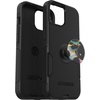 image:imageBundle Commuter Series Case for iPhone 131415  Black  PopSockets PopGrip  Electric Oil Slick Slim Tough and PocketFriendly Case with Port Protection and Included PopGrip