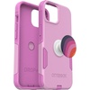 image:imageBundle OtterBox iPhone 15 iPhone 14 and iPhone 13 Commuter Series Case  RUN WILDFLOWER  PopSockets PopGrip  PLUM STRIPE slim amp tough pocketfriendly with port protection PopGrip included