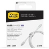 image:imageOtterBox 240W USBC 6ft Extended Power Fast Charging Cable White  Braided Design with Flexible Silicone Core Cable Organizing Loop USBC to USBC Charging Cable for Phones Laptops and Tablets