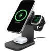 image:imageOtterBox 3in1 Wireless Charging Stand Black  Charging Station for iPhone Apple Watch and AirPods MagSafe Compatible Includes 45W Wall Charger amp 6ft USBC Charging Cable