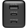 image:imageOtterBox 67W MultiDevice Wall Charger  Black Universal Device Compatibility Compact TravelSized Fast Charging Wall Charger with 3 Ports 2X USBC amp 1x USBA