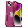image:imageOtterBox Bundle Commuter Series Case for iPhone 14 Plus  INTO The Fuchsia  PopSockets PopGrip  ClearGlitterSilver