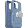 image:imageOtterBox Bundle iPhone 15 Pro Only Commuter Series Case  Crisp Denim  PopSockets PopGrip Opal Slim amp Tough PocketFriendly with Port Protection PopGrip Included