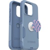 image:imageOtterBox Bundle iPhone 15 Pro Only Commuter Series Case  Crisp Denim  PopSockets PopGrip Wavy Checker Slim amp Tough PocketFriendly with Port Protection PopGrip Included Blue
