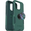 image:imageOtterBox Bundle iPhone 15 Pro Only Commuter Series Case  GET Your Greens  PopSockets PopGrip Oil Agate Slim amp Tough PocketFriendly with Port Protection PopGrip Included
