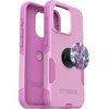 image:imageOtterBox Bundle iPhone 15 Pro Only Commuter Series Case  Run Wildflower  PopSockets PopGrip Flutterby Slim amp Tough PocketFriendly with Port Protection PopGrip Included Pink