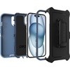 image:imageOtterBox IPhone 15 Defender Series Case  BABY BLUE JEANS Blue Screenless Rugged amp Durable with Port Protection Includes Holster Clip kickstand