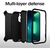 image:imageOtterBox iPhone 13 Pro ONLY Defender Series Case  Single Unit Ships in Polybag Ideal for Business Customers  BLACK rugged amp durable with port protection includes holster clip kickstandiPhone 13 Pro