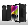 image:imageOtterBox iPhone 14 Plus Defender Series Case  RAIN Check Blue Rugged amp Durable with Port Protection Includes Holster Clip KickstandBlack
