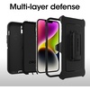 image:imageOtterBox iPhone 14 Plus Defender Series Case  RAIN Check Blue Rugged amp Durable with Port Protection Includes Holster Clip KickstandRealtree Edge