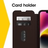 image:imageOtterBox iPhone 14 Plus Strada Series Case  Espresso Brown Card Holder Genuine Leather PocketFriendly Folio caseBrown