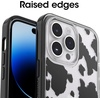 image:imageOtterBox iPhone 14 Pro Max ONLY Symmetry Series Case  Cow Print ClearBlack UltraSleek Wireless Charging Compatible Raised Edges Protect Camera amp ScreenCow Print