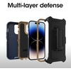 image:imageOtterBox iPhone 14 Pro ONLY Defender Series Case  RAIN Check Blue Rugged amp Durable with Port Protection Includes Holster Clip KickstandNavy