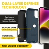 image:imageOtterBox iPhone 14 amp iPhone 13 Commuter Series Case  TREES COMPANY Green slim amp tough pocketfriendly with port protectionBlackBlue