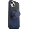 image:imageOtterBox iPhone 14 and iPhone 13 OtterGrip Symmetry Series Case  BLUE STORM Blue builtin grip sleek case snaps to MagSafe raised edges protect camera amp screen